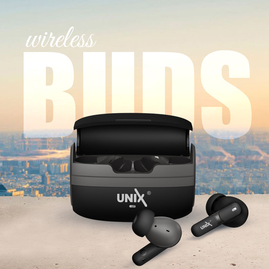 Unix UX-111 Aerobeat Wireless Earbuds | HD Sound, Long Battery Life Black right