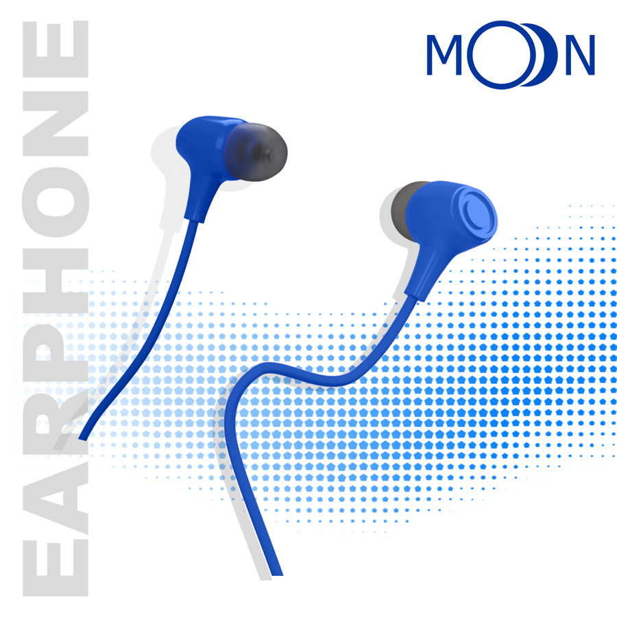 Unix Moon Wired Earphones with Stereo Sound Blue