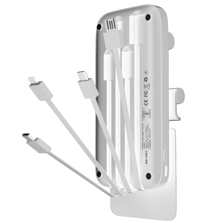 Unix UX-1521 Power Bank With Mobile Stand White down
