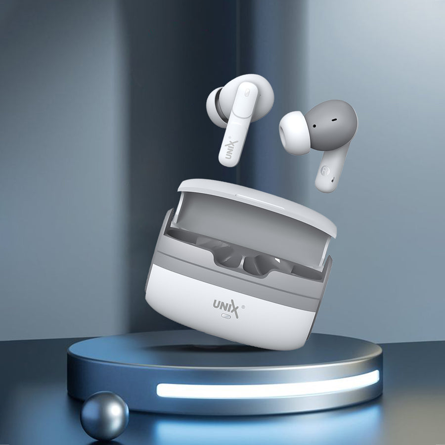 Unix UX-111 Aerobeat Wireless Earbuds | HD Sound, Long Battery Life White right