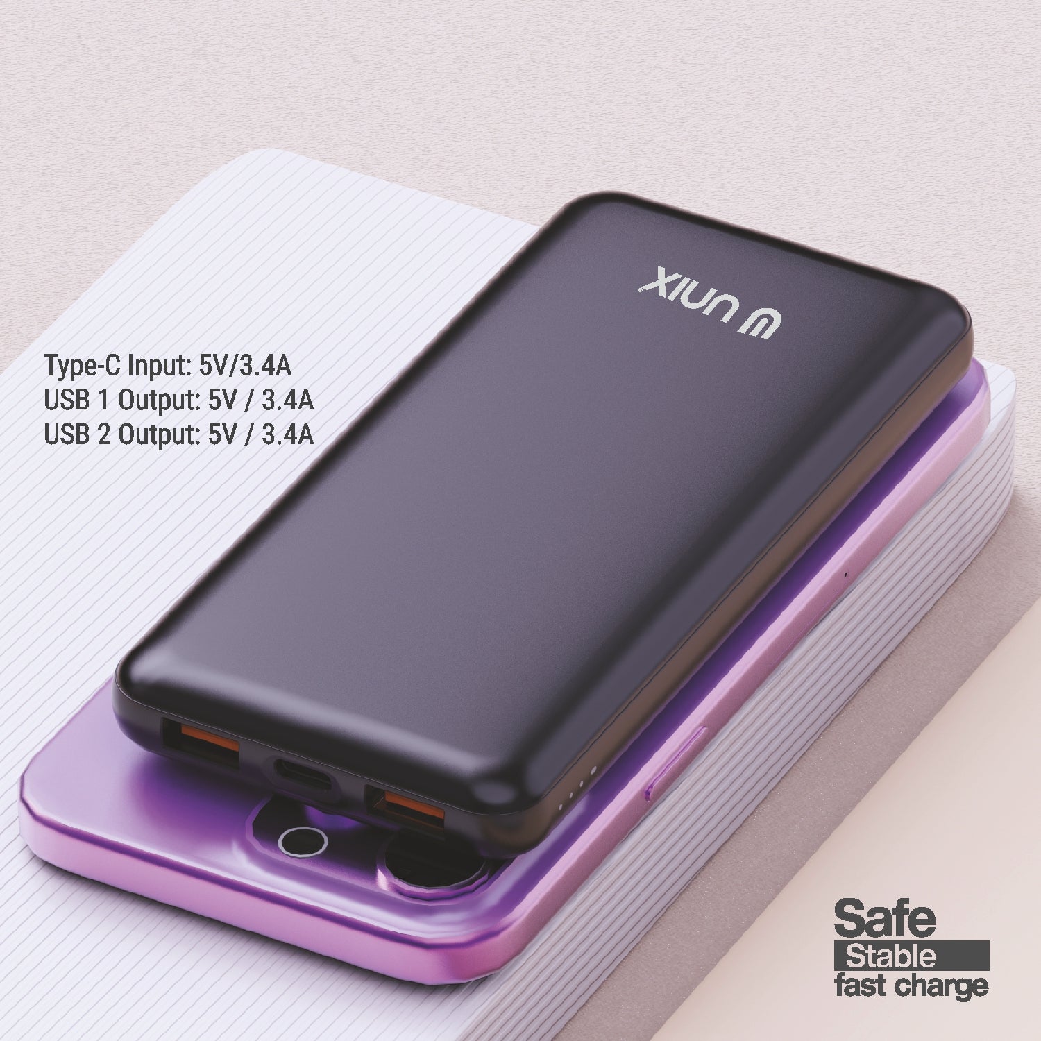 2.4A Dual USB Output äóñ Fast and efficient charging for two devices simultaneously.