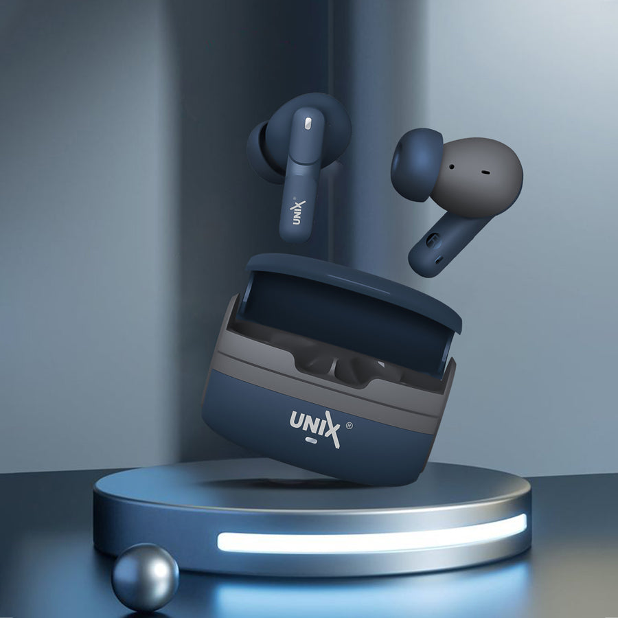 Unix UX-111 Aerobeat Wireless Earbuds | HD Sound, Long Battery Life Blue right