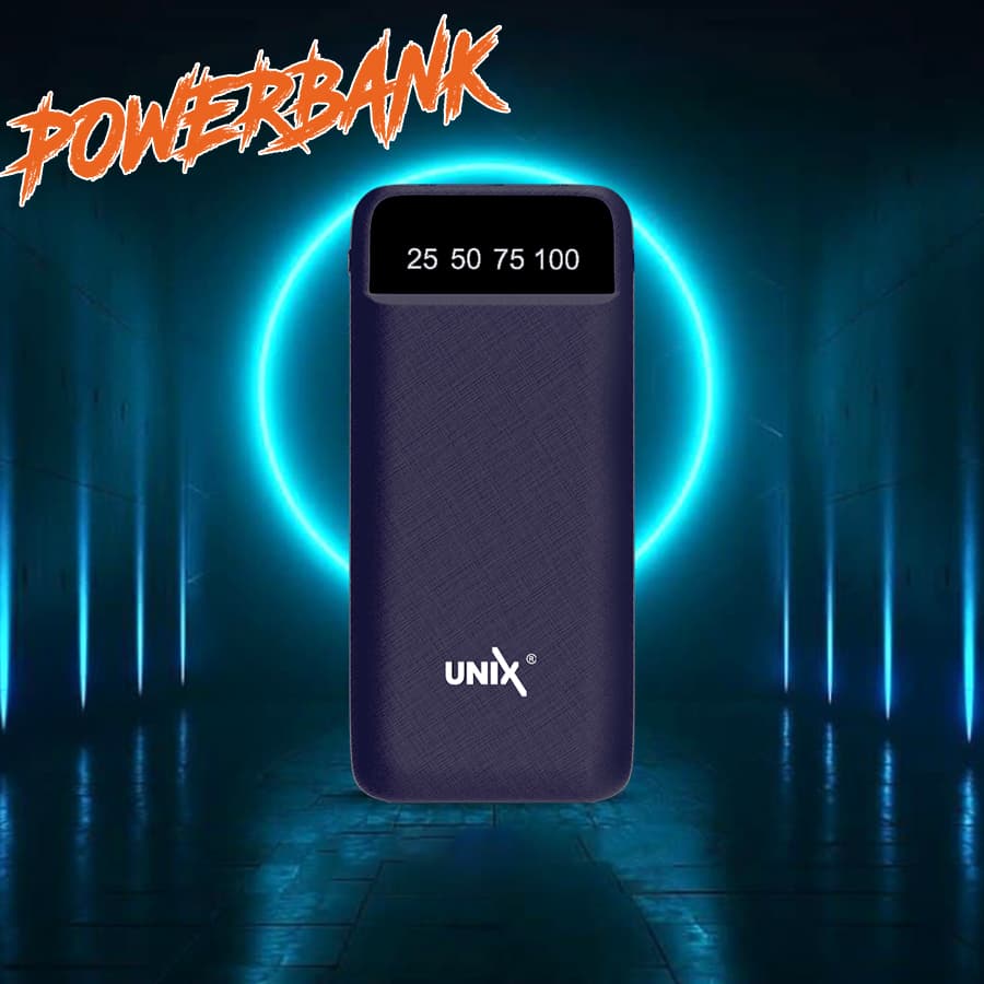 Unix UX-1520 10000mAh Power Bank - Stay Charged Anywhere, Anytime! Blue design