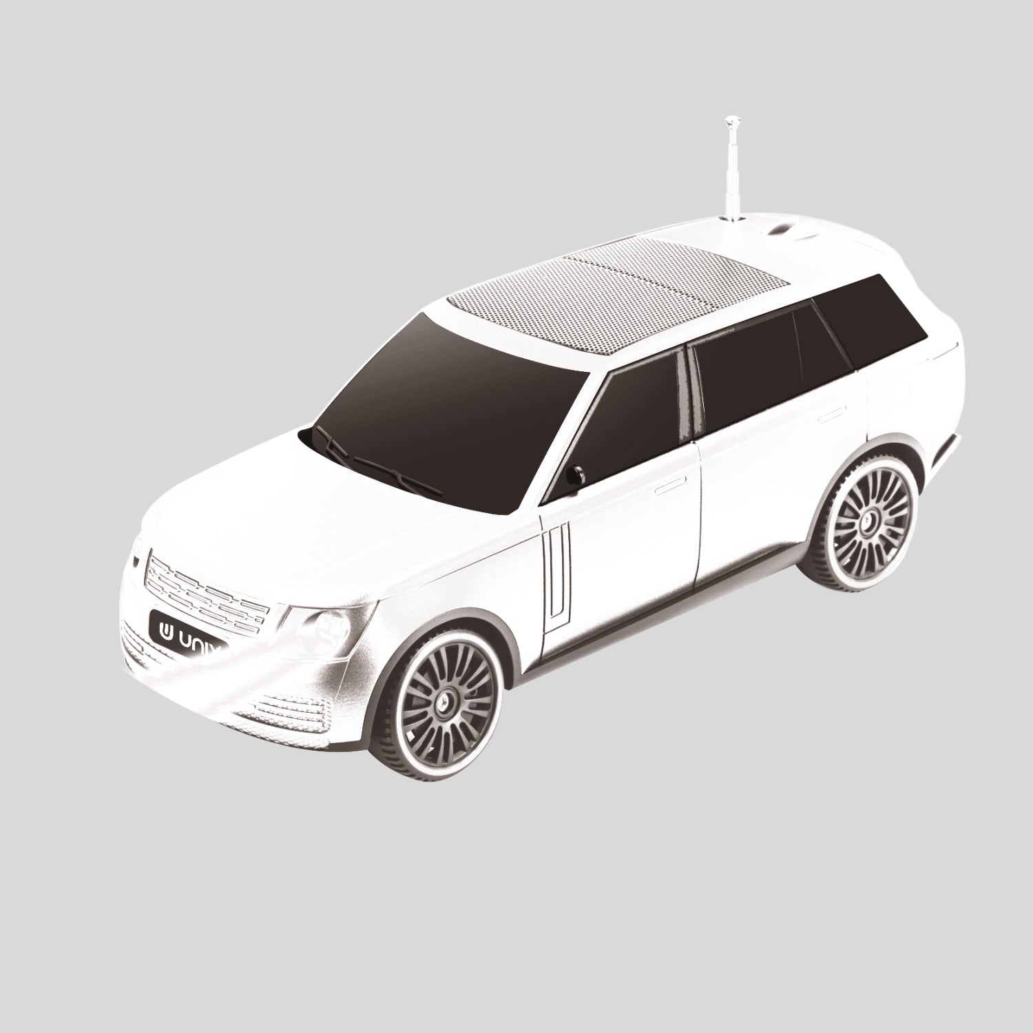 UNIX Discovery Bluetooth Speaker – 5W Stereo Sound, Car Toy Design with LED Lights & Subwoofer - Unixindia.