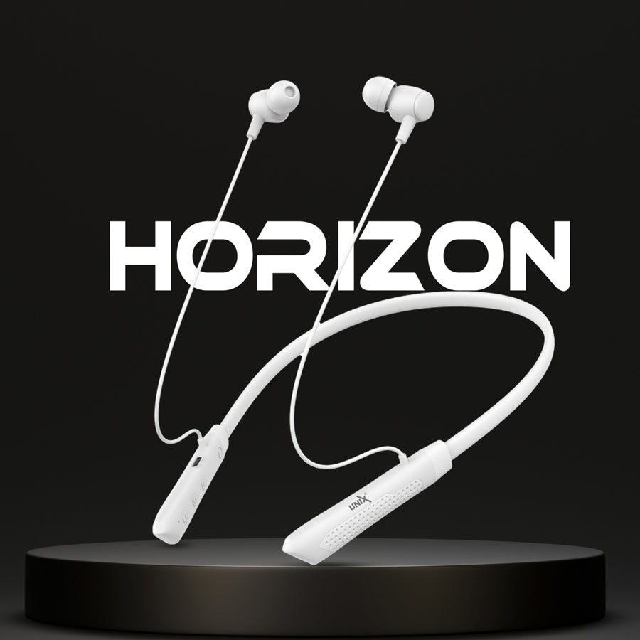 Unix UX-700 Horizon Wireless Neckband - Long Lasting Battery Life white