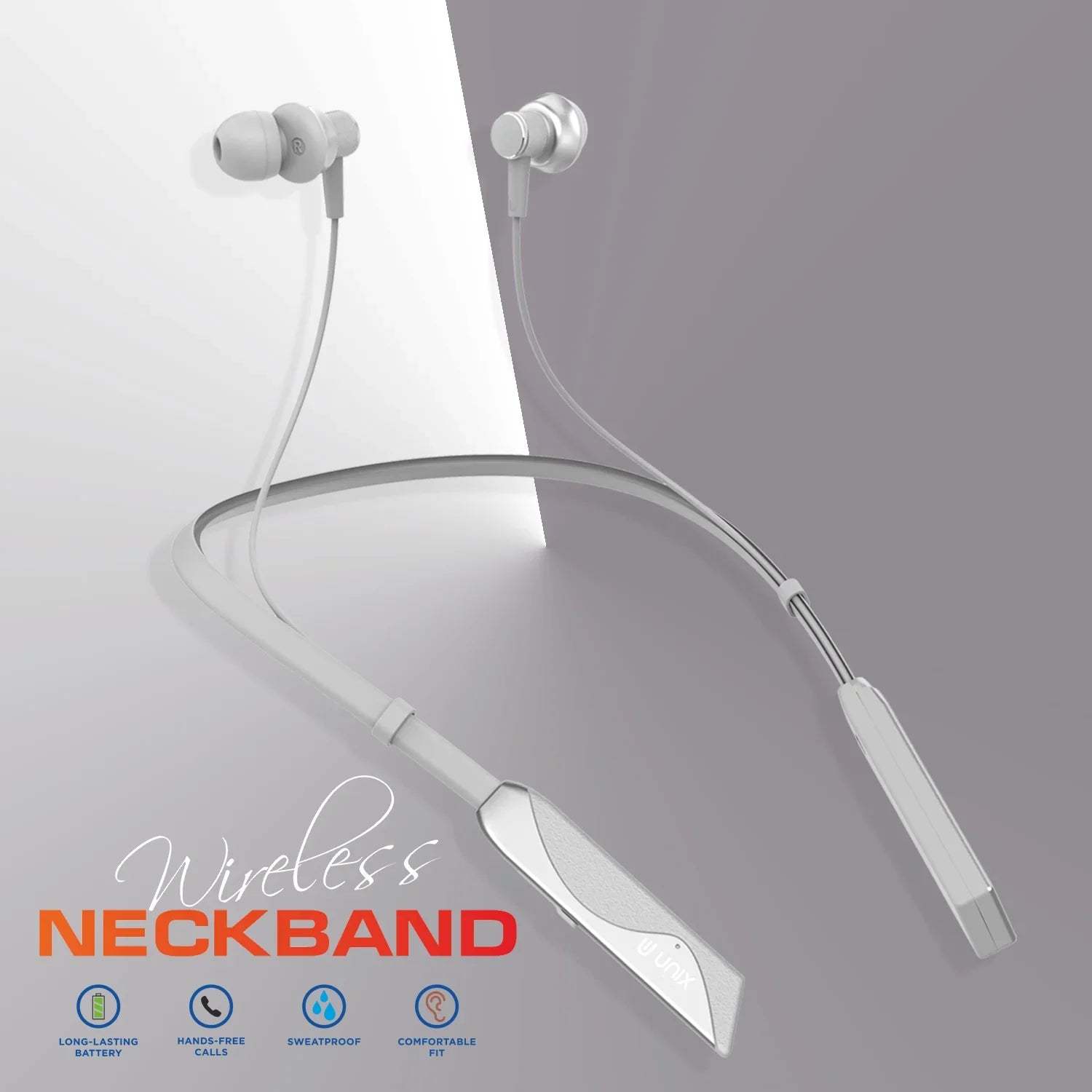 Unix Elite 1 Electro Wireless Neckband - Three Voice Change + ENC - Unixindia.