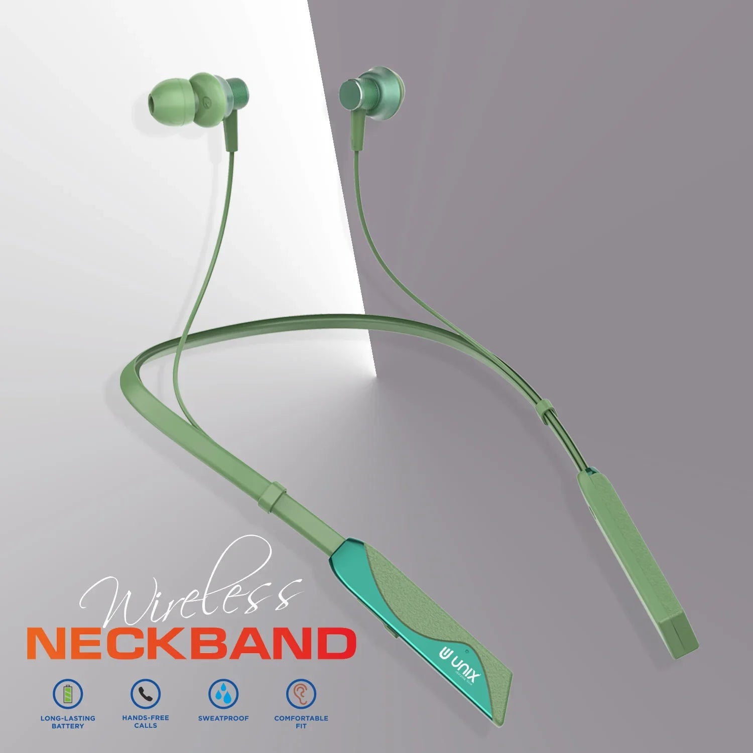 Unix Elite 1 Electro Wireless Neckband - Three Voice Change + ENC - Unixindia.