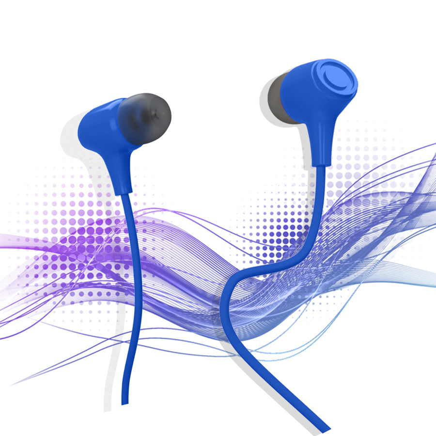 Unix Moon Wired Earphones with Stereo Sound blue