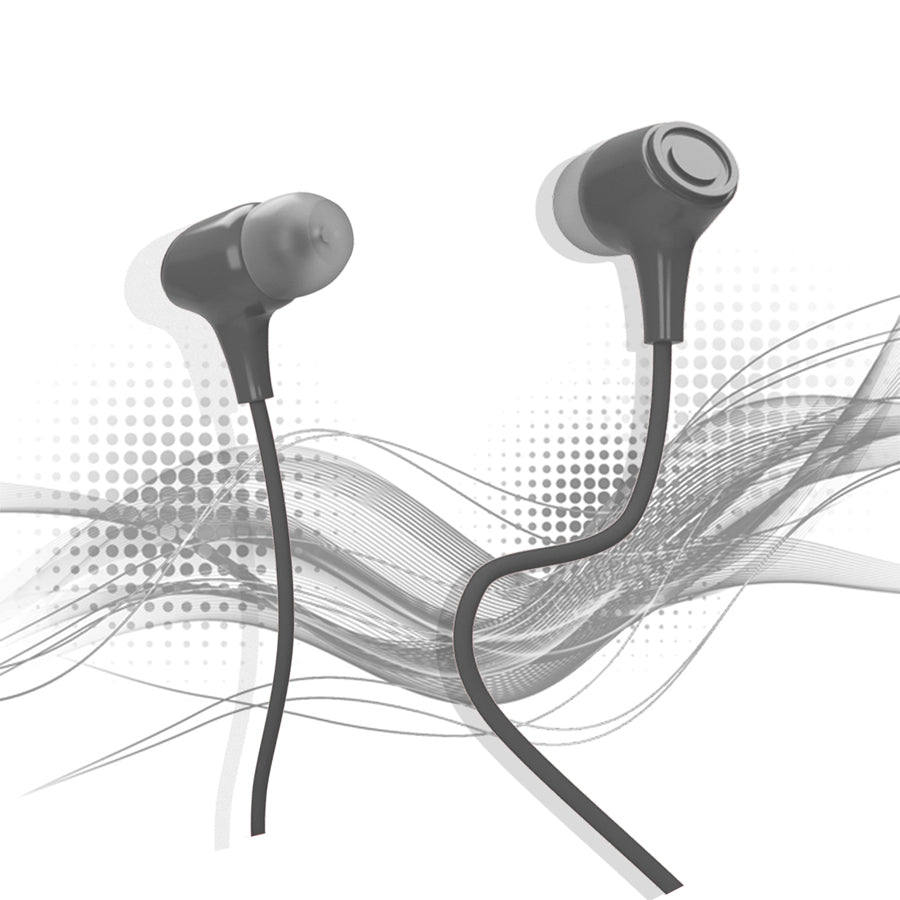 Unix Moon Wired Earphones with Stereo Sound grey