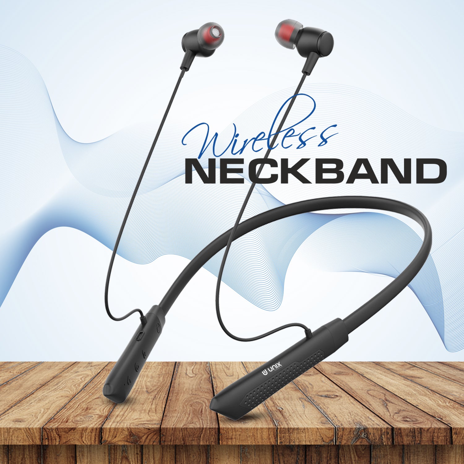 Unix UX-700 Horizon Wireless Neckband - Long Lasting Battery Life - Unixindia.