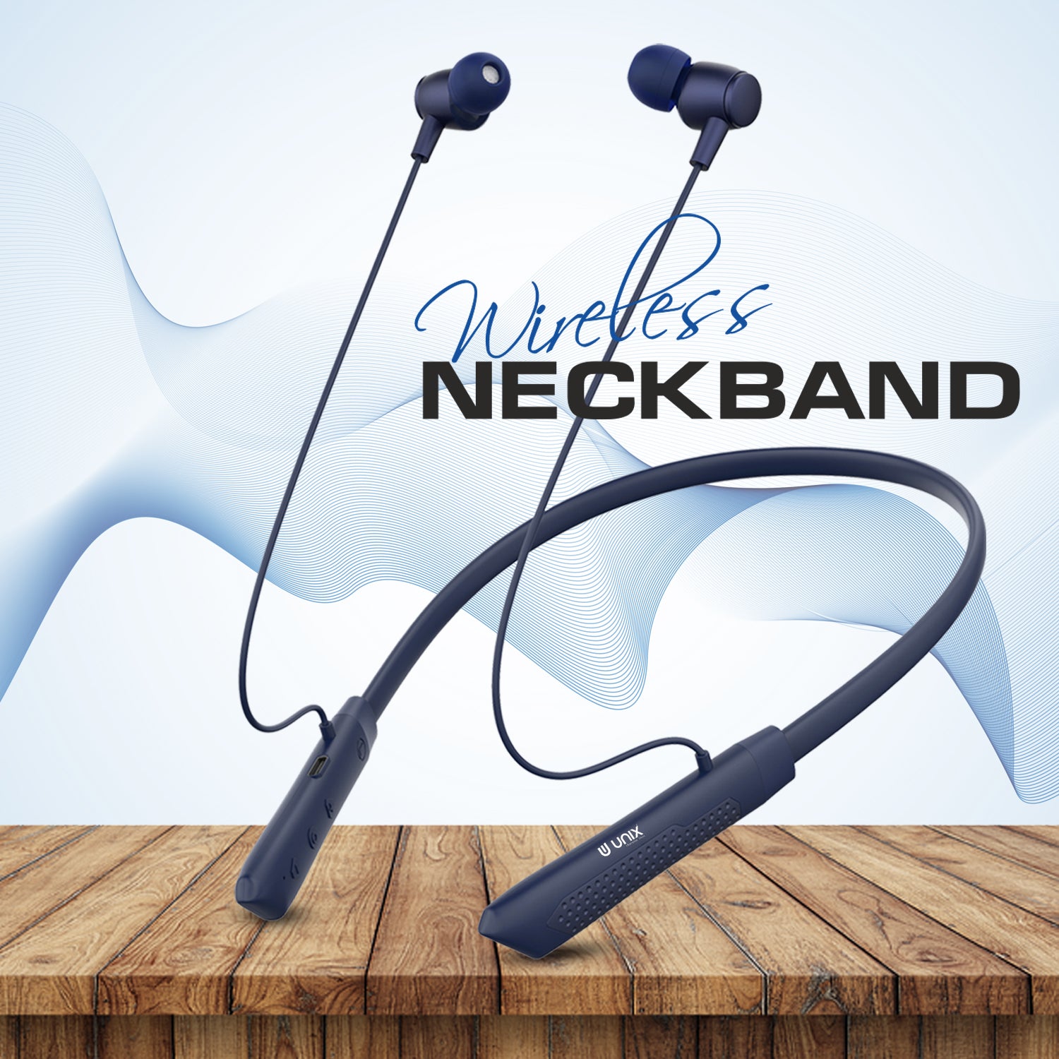 Unix UX-700 Horizon Wireless Neckband - Long Lasting Battery Life - Unixindia.