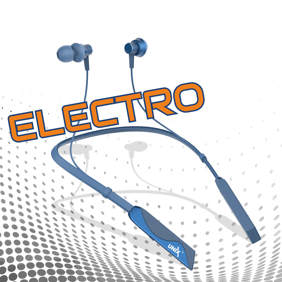 Unix Elite 1 Electro Wireless Neckband - Three Voice Change + ENC Blue