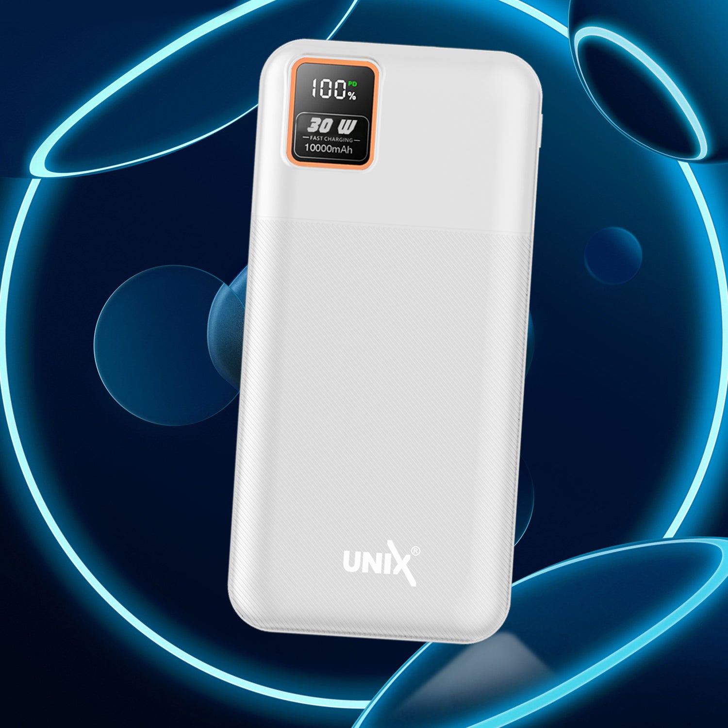 Unix UX-1523 PD 30W Power Bank for Fast Charging white full