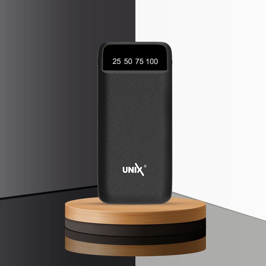 Unix UX-1520 10000mAh Power Bank - Stay Charged Anywhere, Anytime! Black design 