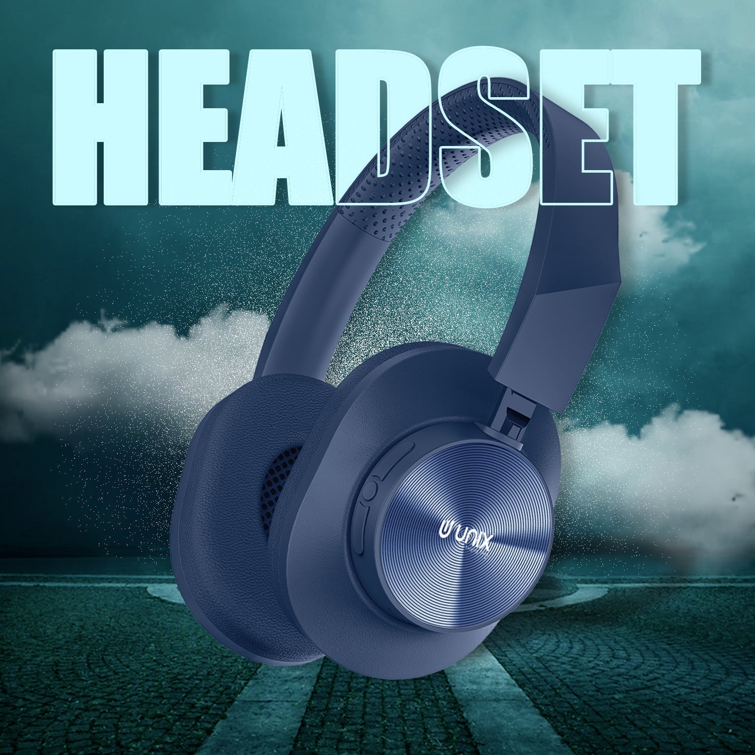 Unix UX-W100 Wireless Headphones: 36 Hours of Playtime, Type-C Charging, and Stunning Sound Quality - Unixindia.