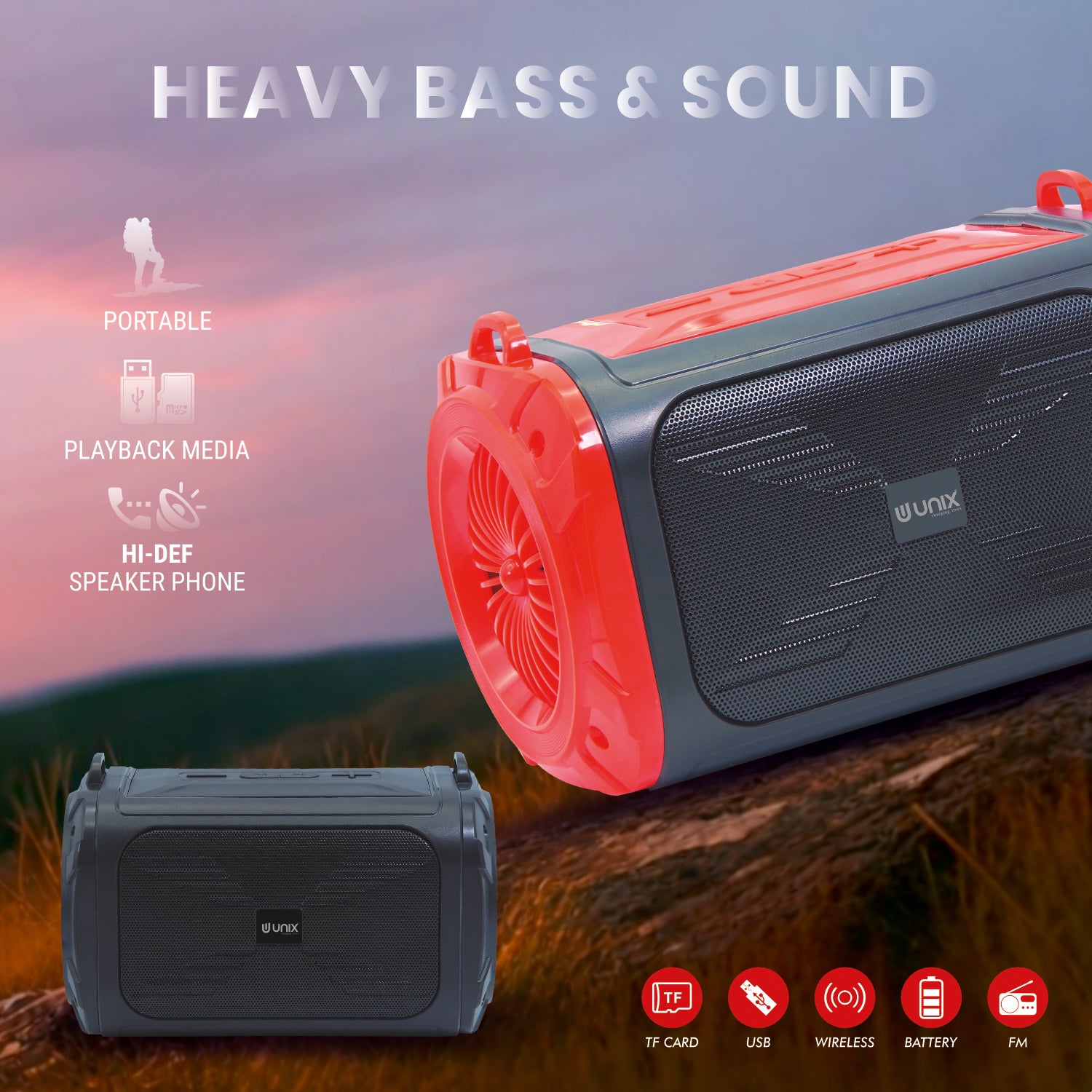 Unix Viba Blast 10W Wireless Bluetooth Speaker