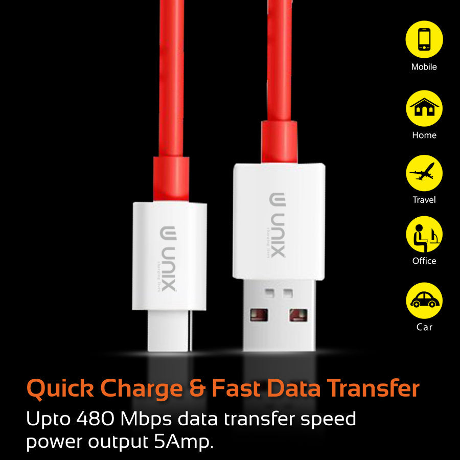 Unix Dash 20 Fast Charging Data Cable - Unixindia.