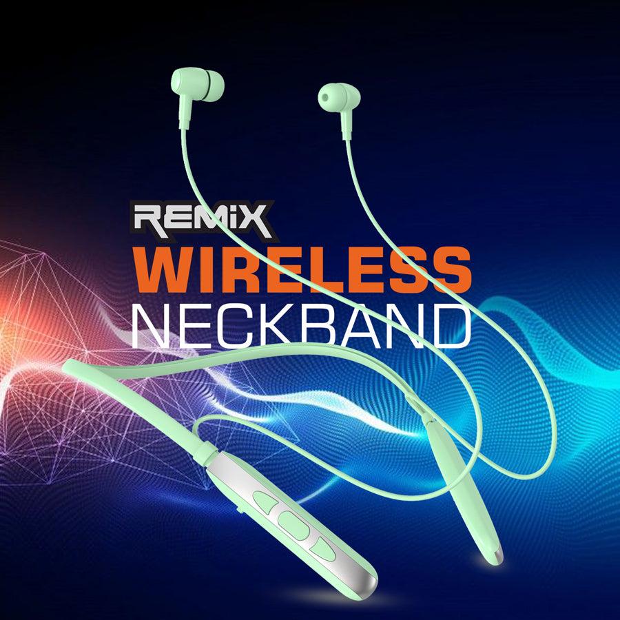 Unix Elite 5 Remix Wireless Neckband - Super Bass and Long Battery Life Green