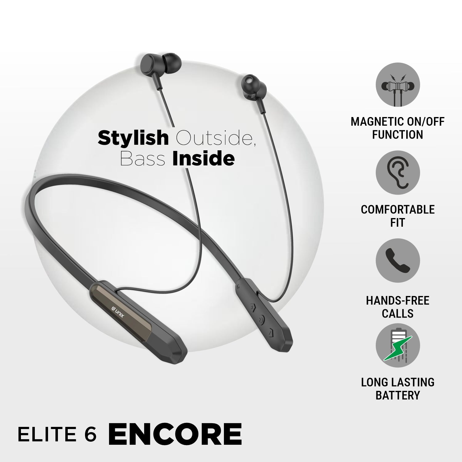 Unix Encore Elite 6 Best Bluetooth Neckband