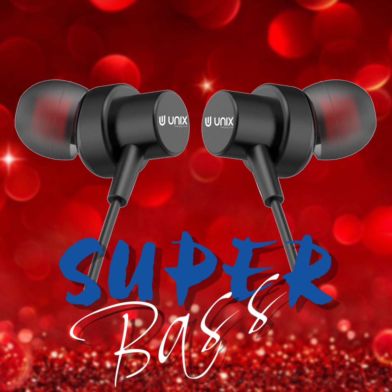 Unix HP-40 Sapphire Wireless Neckband - Long Battery Life, HD Sound, Magnetic Control - Unixindia.