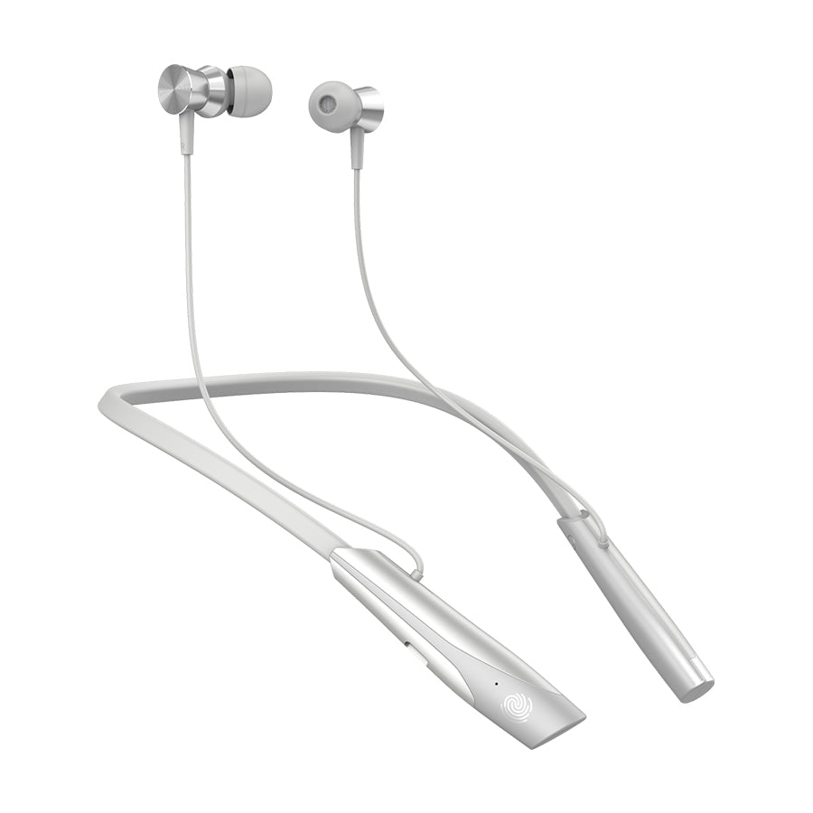 Unix UX-HP50 Universe Wireless Neckband | Up to 32-Hour Talk Time & Magnetic Contro Silver