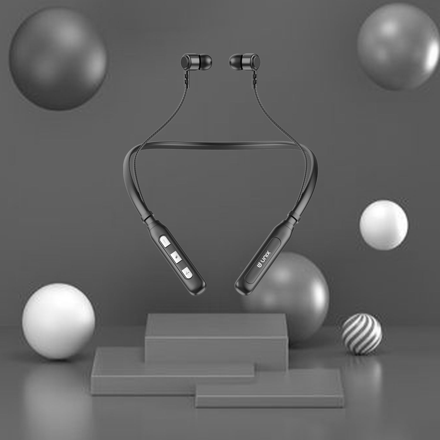Unix UX-MX7 Swag Wireless Neckband | Loud Sound Quality - Unixindia.