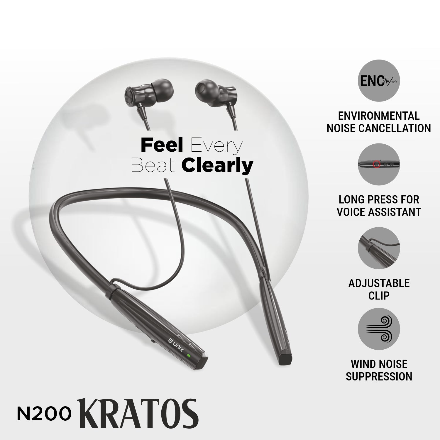 Unix Kratos N200 Best Wireless Neckband