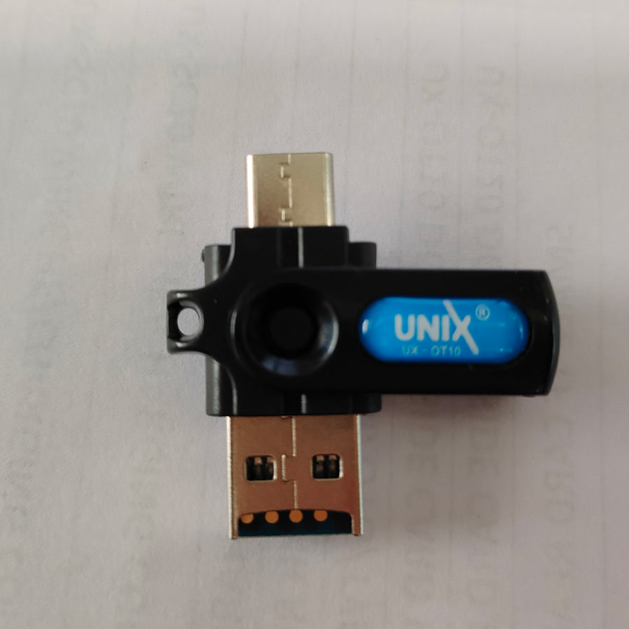 Unix UX-OT10 Double Side OTG+Card Reader for Type-C Devices