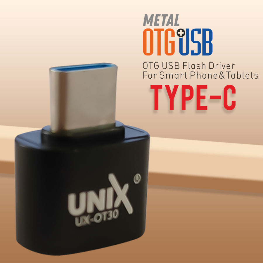 Unix UX-OT30 Metal OTG + Micro/Type-C USB - 10 Pcs / Pkt - Unixindia.