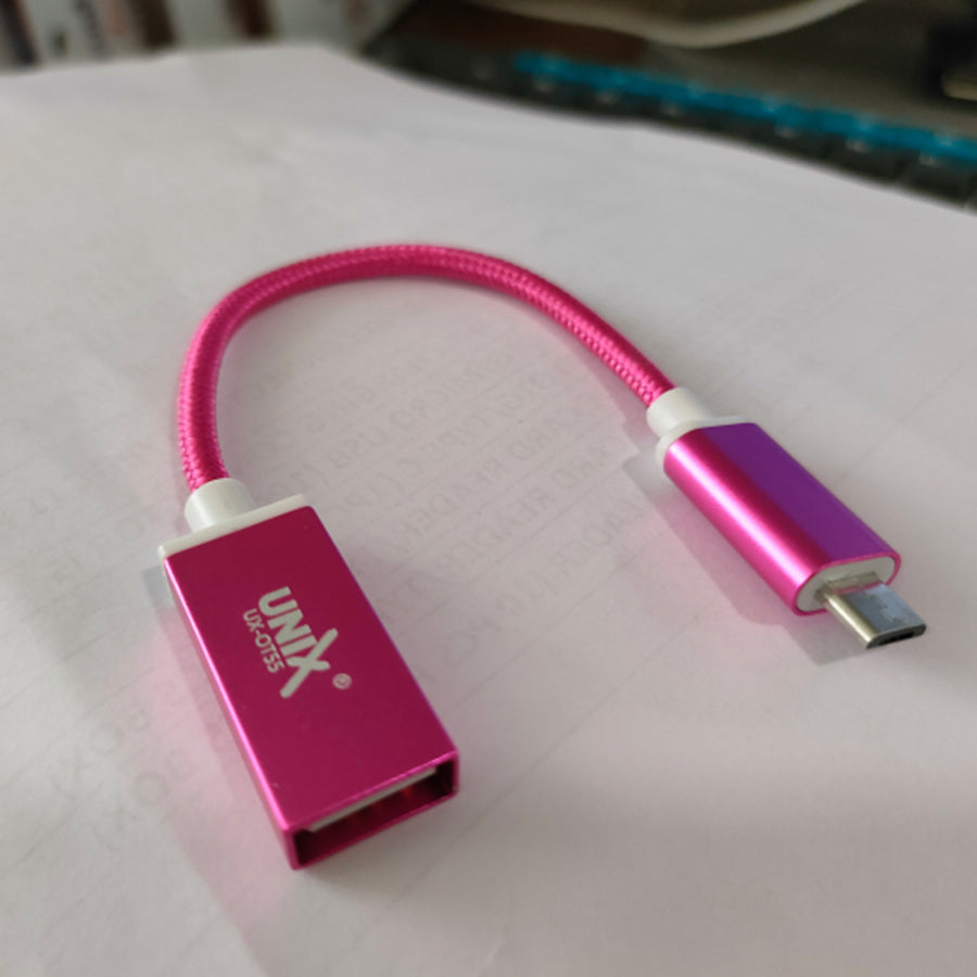 Unix UX-OT55 Metal Wired Micro USB OTG - Stylish and Durable Connectivity back
