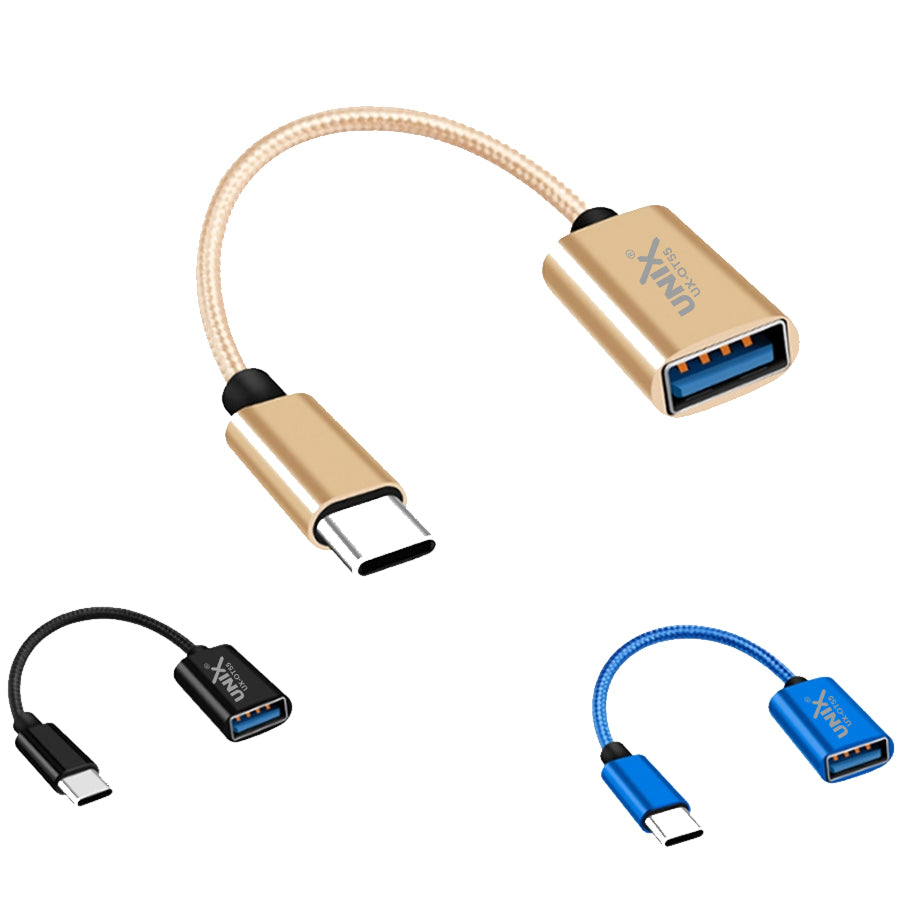 Unix UX-OT55 Metal Wired Micro USB OTG - Stylish and Durable Connectivity all