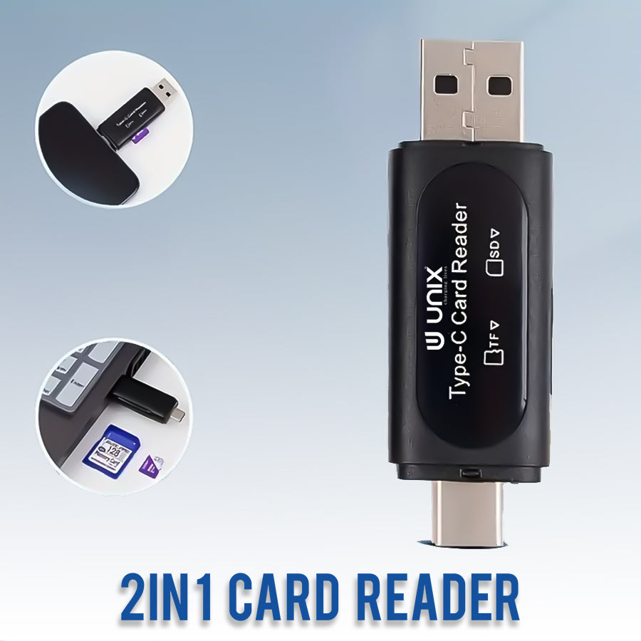 Unix UX-OT88 2 In 1 TF & SD OTG Card Reader - Unixindia.