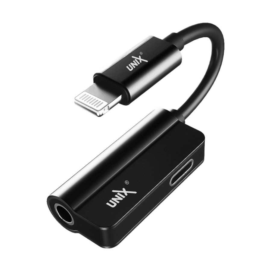 Unix UX-OT i15 OTG for iPhone | 2-in-1 Lightning Audio Plus Charging Splitter