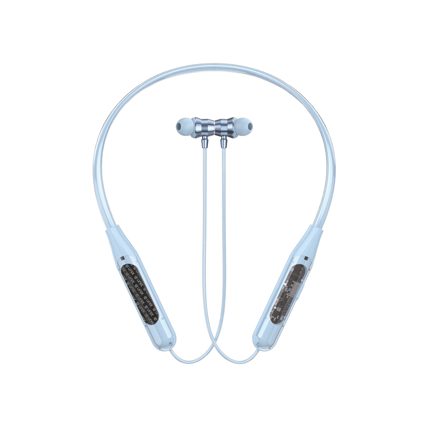 UNIX MX-9 Megatron Neckband with 52H Playtime, Voice Change Blue
