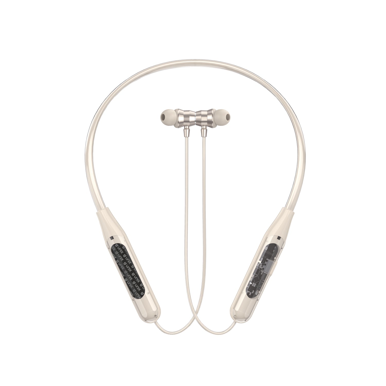 UNIX MX-9 Megatron Neckband with 52H Playtime, Voice Change White