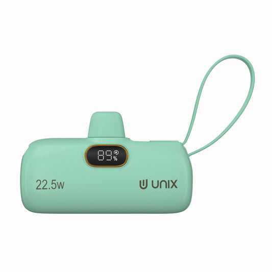 UNIX UX-1538 Slim 5000mAh Power Bank with 22.5W Quick Charge & Digital Display
