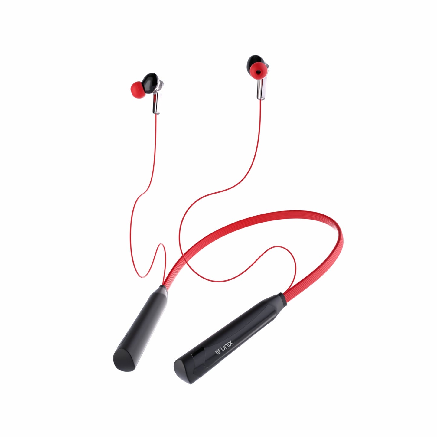 Unix Elite 3 Rocky 42Hr Playtime Neckband with Magnetic Buds Red