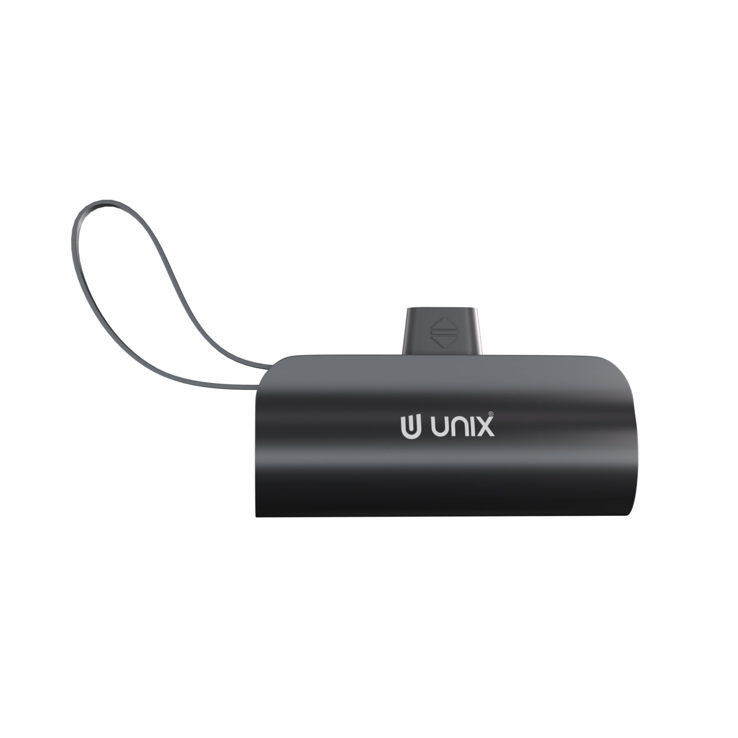 UNIX UX-1537 Mini Capsule Power Bank – 5000mAh with Built-In Cables & 15W Fast Charging
