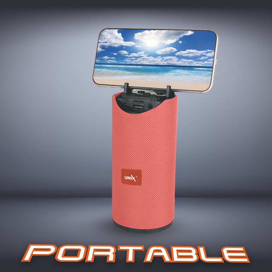 Unix Pulse Portable Wireless Speaker - Extra Bass orange front