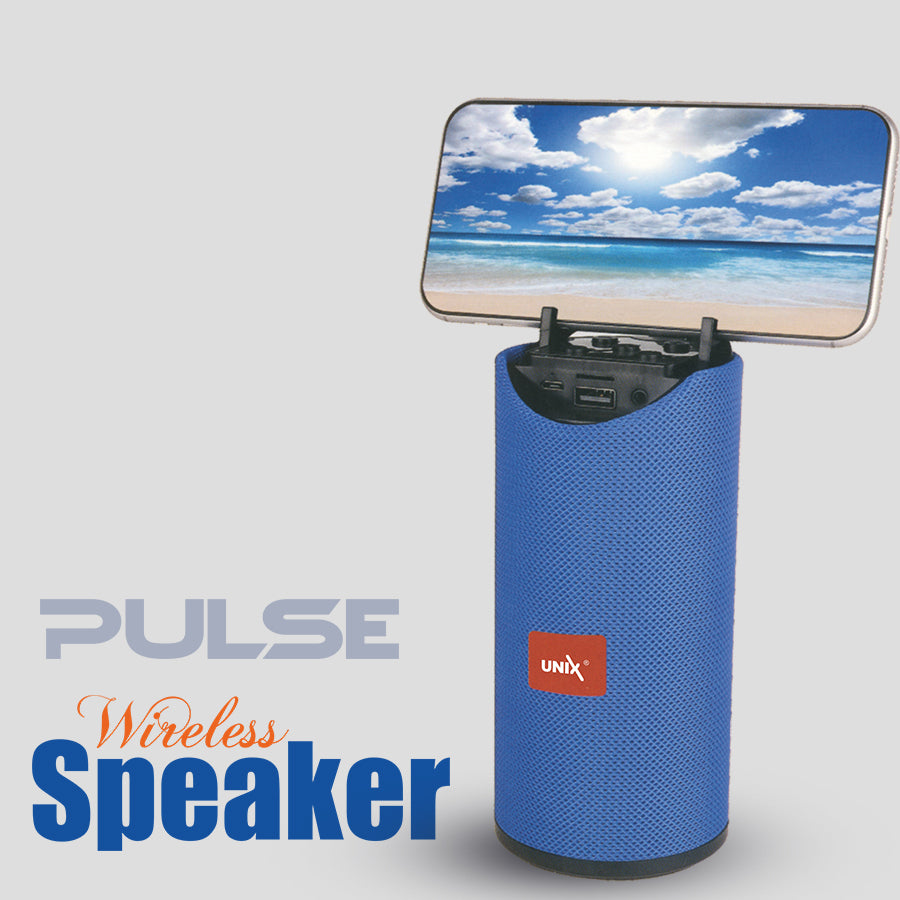 Unix Pulse Portable Wireless Speaker - Extra Bass Blue back