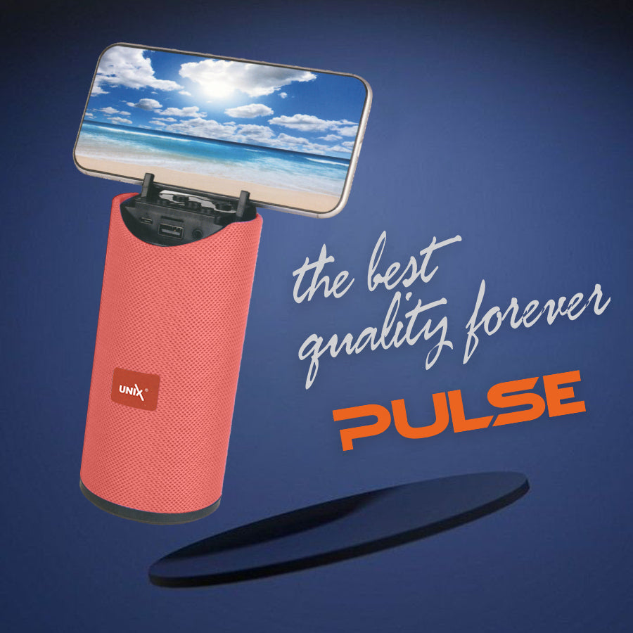 Unix Pulse Portable Wireless Speaker - Extra Bass orange right