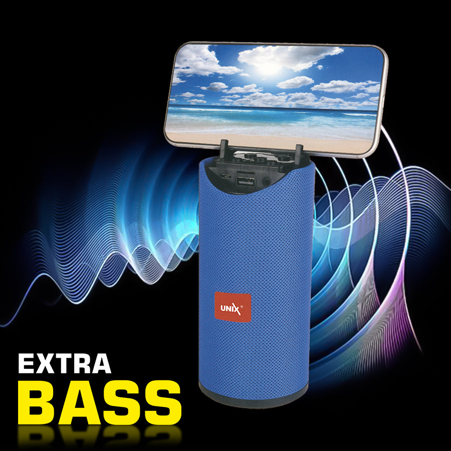Unix Pulse Portable Wireless Speaker - Extra Bass Blue left