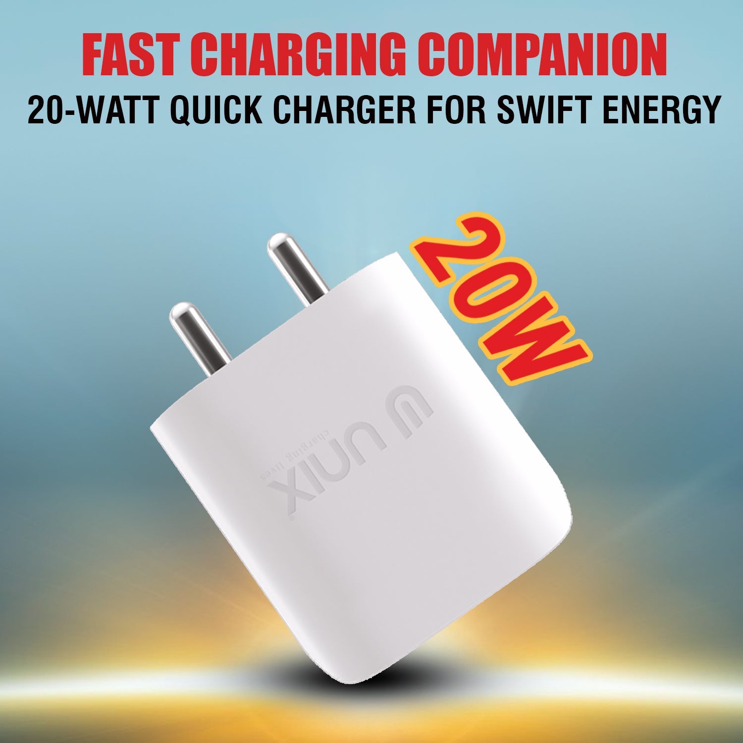 Unix UX-102 Dual USB Travel Charger for IOS/Android - Unixindia.