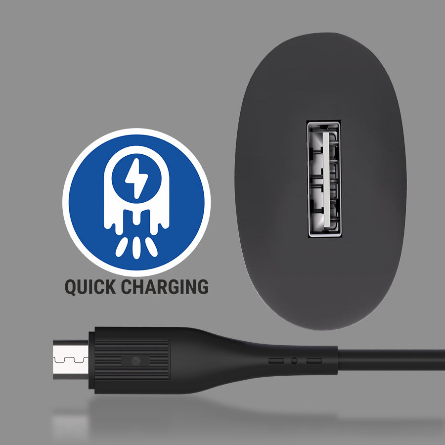 Unix UX-103 Pro Travel Charger with Micro USB Cable back