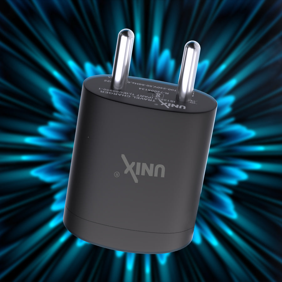 Unix UX-103 Pro Travel Charger with Micro USB Cable design