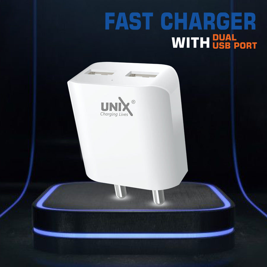 Unix UX-110 Fast Charger With Dual USB Port