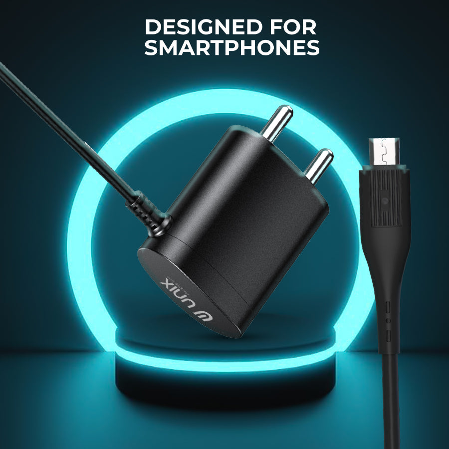 Unix UX-115 Attached Micro USB Travel Charger - Unixindia.