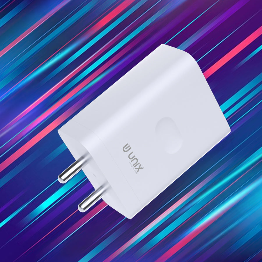 Unix UX-123 45W All In One Travel Charger - Versatile Power and Protection - Unixindia.