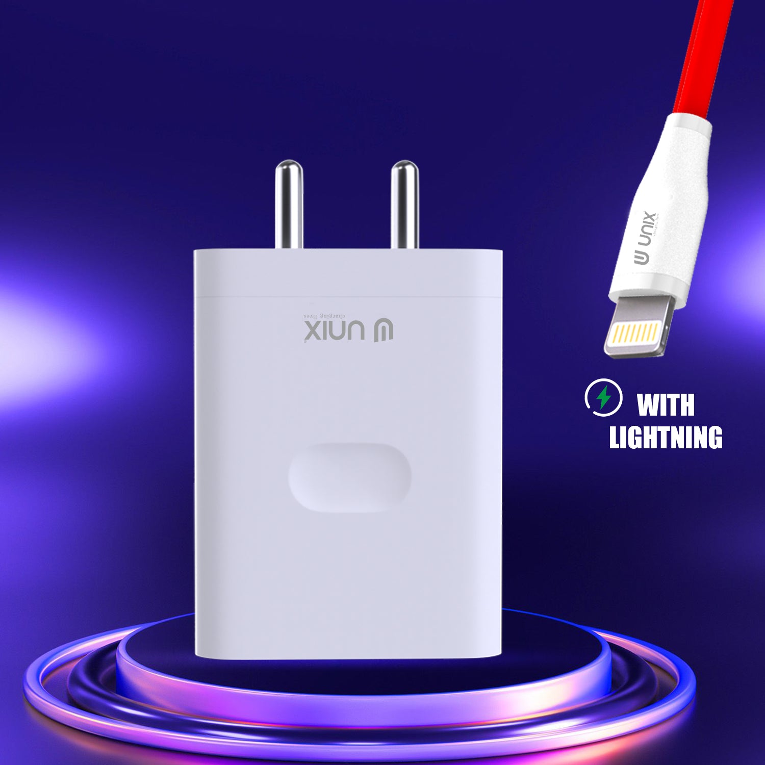 Unix UX-124 44W Flash Travel Charger - Rapid Charging and Intelligent Safety