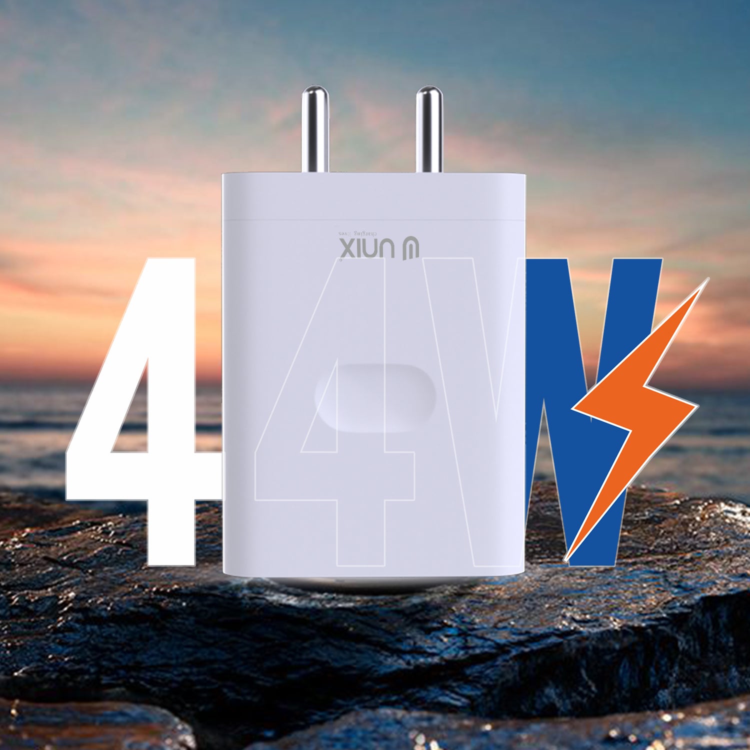 Unix UX-124 44W Flash Travel Charger - Rapid Charging and Intelligent Safety